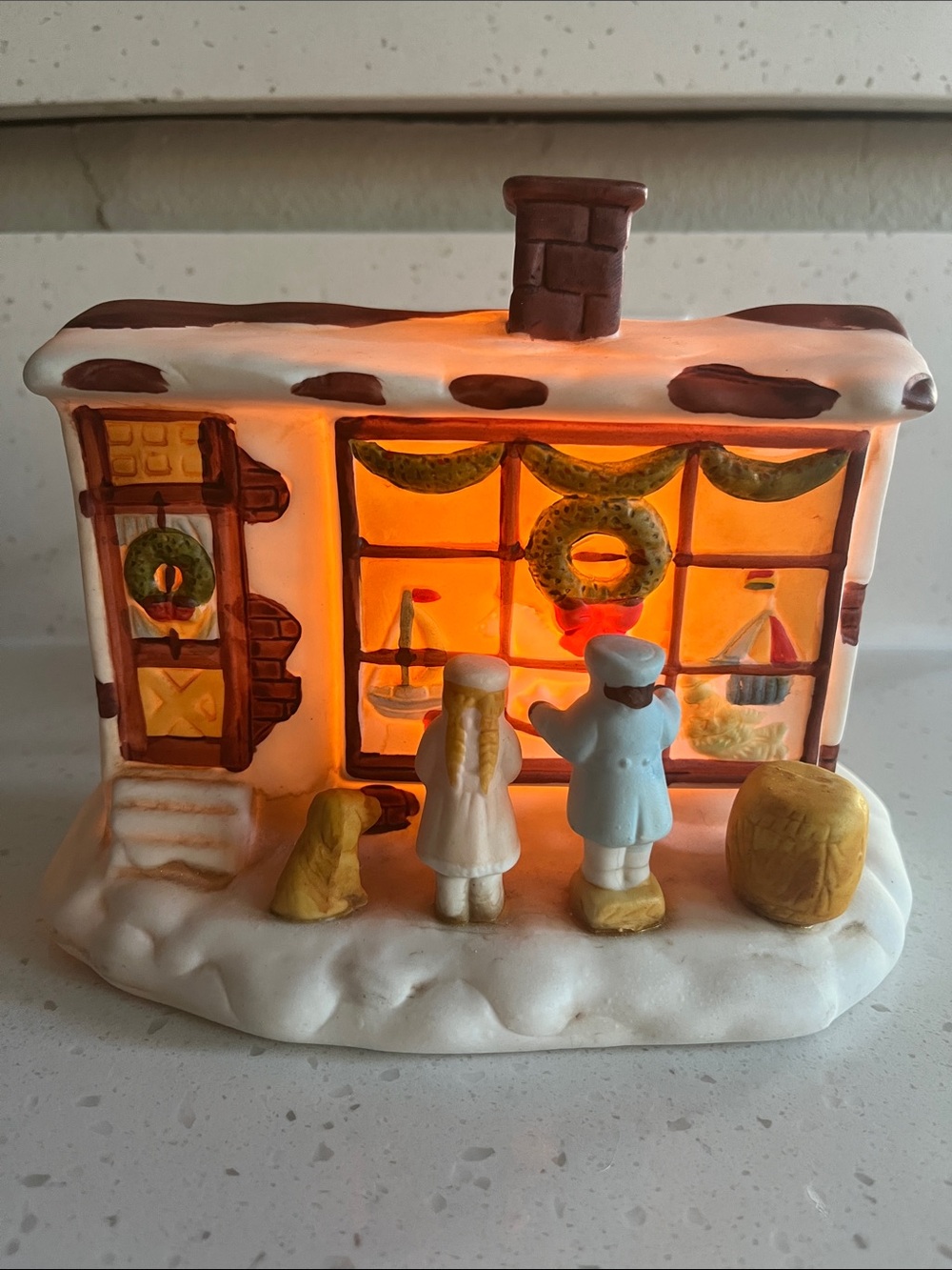 Vintage Lighted Toy Shop Window